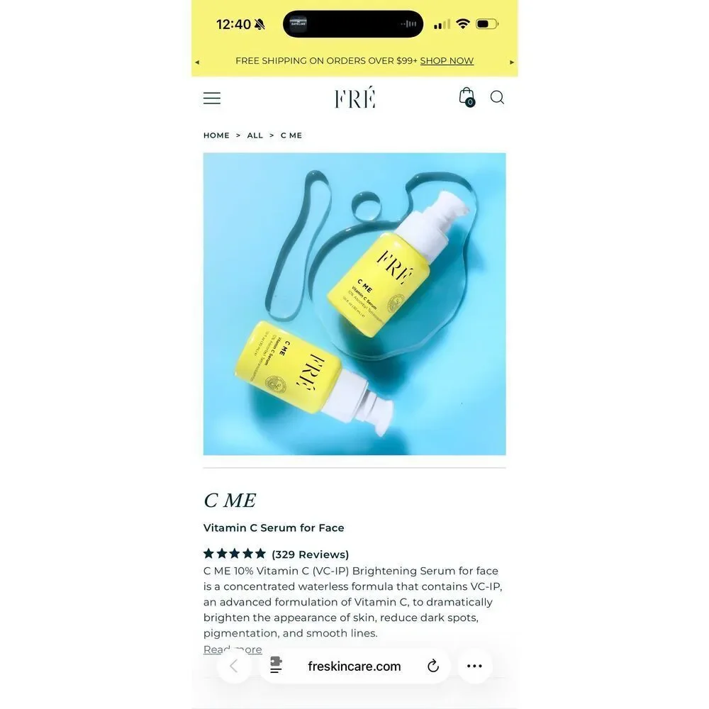 NIB FRÉ C ME Vitamin C Brightening Serum for Face